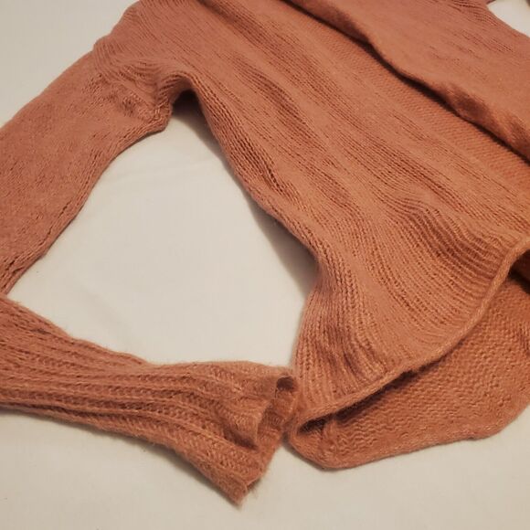 MM Lafleur Pink Yak Baby Alpaca Blend Knit  Open Jardigan size Small Cozy - Picture 5 of 9